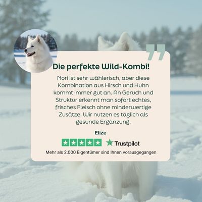 WOOOF Frischfleischwurst Hirsch & Huhn