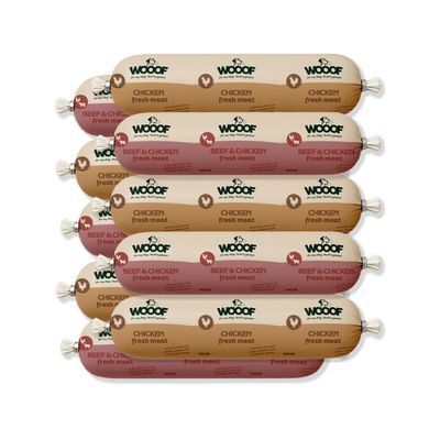 WOOOF Frischfleischwurst-Paket Huhn & Rind