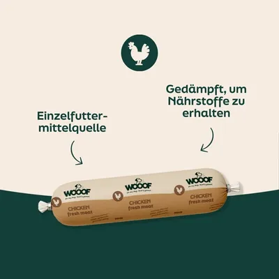 WOOOF Frischfleischwurst-Paket Huhn & Rind WOOOF Frischfleischwurst-Paket Huhn & Rind