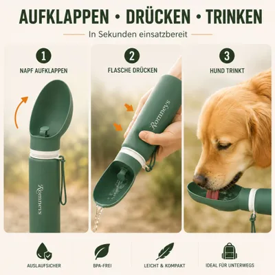 ROMNEYS Silikon-Trinkflasche Water to Go