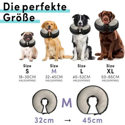 STUCH aufblasbare Halskrause, weicher Leckschutz