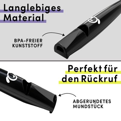 STUCH Hundepfeife 5900 Hz mit Seilband fürs Rückruftraining