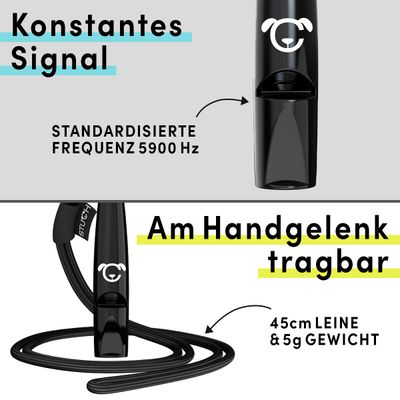 STUCH Hundepfeife 5900 Hz mit Seilband fürs Rückruftraining