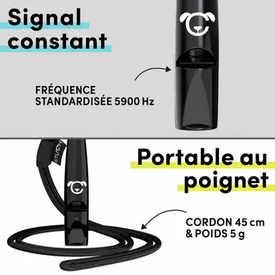 STUCH Sifflet pour chien 5900 Hz avec cordon pour le rappel