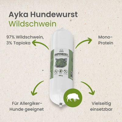 Kauartikel.com Ayka Hundewurst Wildschwein