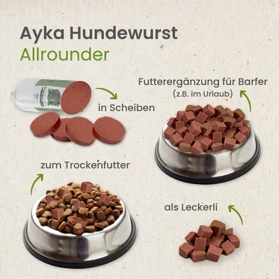 Kauartikel.com Ayka Hundewurst Wildschwein Kauartikel.com Ayka Hundewurst Wildschwein