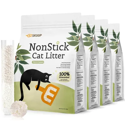 EZSKUUP Cassava & Tofu Klumpstreu – Antihaftend & geruchsbindend 4.1kg X 4P
