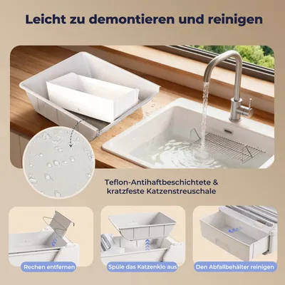 Robotail C32 Offene selbstreinigende Katzentoilette mit App-Steuerung