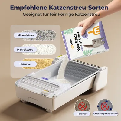 Robotail C32 Offene selbstreinigende Katzentoilette mit App-Steuerung