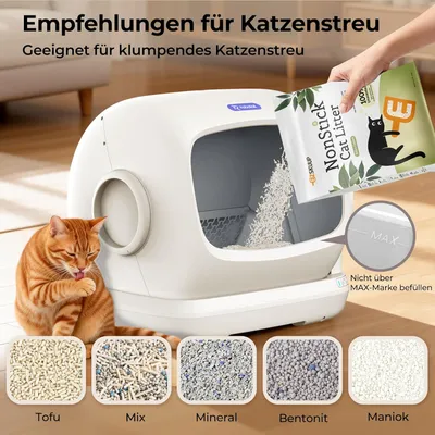 Robotail C42 Selbstreinigende elektrische Katzentoilette mit App-Steuerung