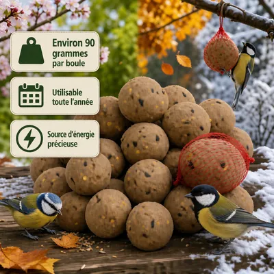 KLASEBO Boules de graisse Premium aux insectes en filet KLASEBO Boules de graisse Premium aux insectes en filet