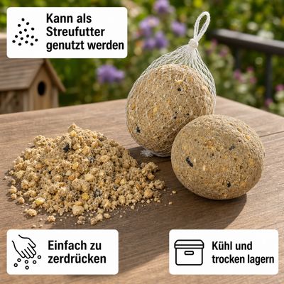 KLASEBO Meisenknödel mit Netz für Wildvögel