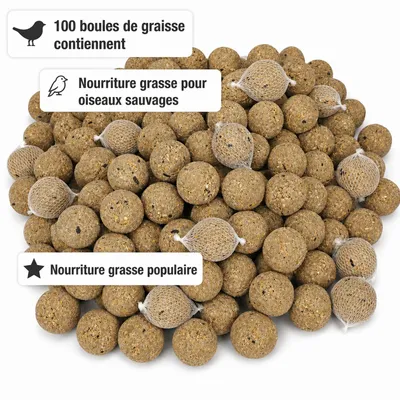 KLASEBO Boules de graisse en filet pour oiseaux sauvages KLASEBO Boules de graisse en filet pour oiseaux sauvages