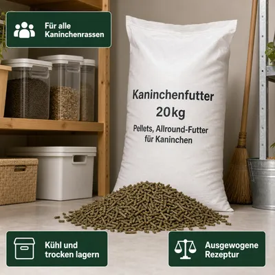 KLASEBO Kaninchenfutter Pellets, Allround-Futter
