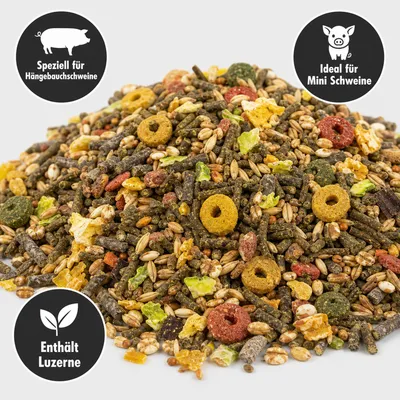 KLASEBO Hobby Mix Schweinefutter für Hängebauch- und Minischweine