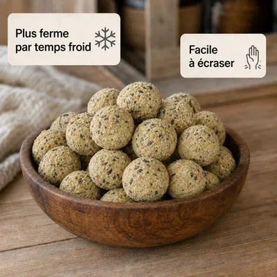 KLASEBO Boules de graisse sans filet pour oiseaux sauvages KLASEBO Boules de graisse sans filet pour oiseaux sauvages