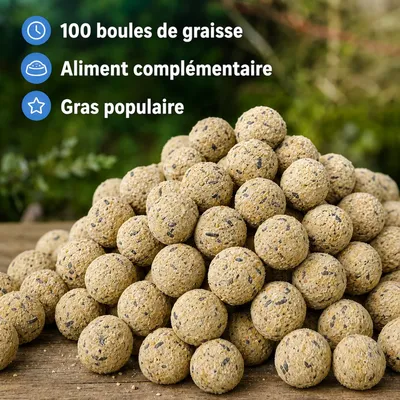 KLASEBO Boules de graisse sans filet pour oiseaux sauvages KLASEBO Boules de graisse sans filet pour oiseaux sauvages