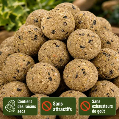 KLASEBO Boules de graisse Premium aux insectes sans filet, grand format KLASEBO Boules de graisse Premium aux insectes sans filet, grand format