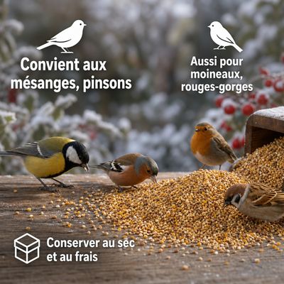 KLASEBO Mélange de céréales pour oiseaux sauvages