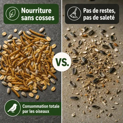 KLASEBO Mélange Deluxe sans coques aux vers de farine pour oiseaux KLASEBO Mélange Deluxe sans coques aux vers de farine pour oiseaux
