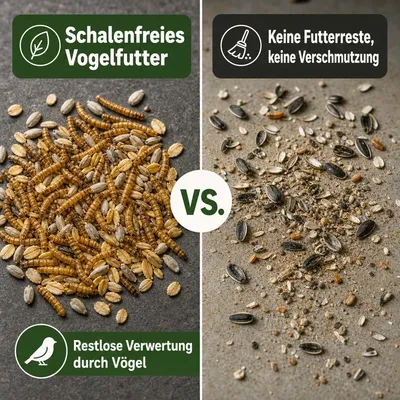 KLASEBO Deluxe Wildvogelfutter mit Mehlwürmern, schalenlos KLASEBO Deluxe Wildvogelfutter mit Mehlwürmern, schalenlos