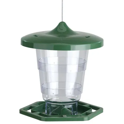 GartenMeister Silo à graines pour oiseaux vert, télescopique