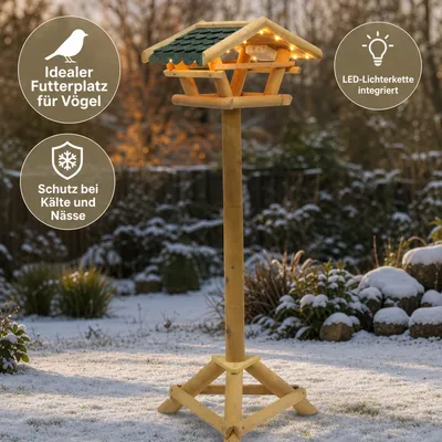 Westfalia Vogelfutterhaus mit LED-Lichterkette und Timer, freistehend Westfalia Vogelfutterhaus mit LED-Lichterkette und Timer, freistehend