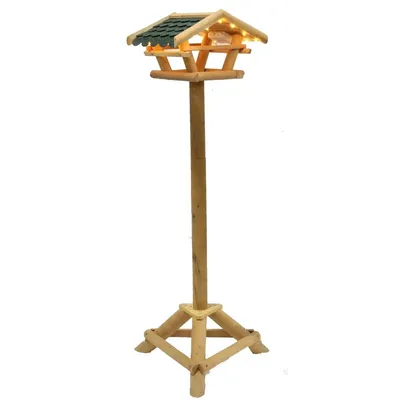 Westfalia Mangeoire pour oiseaux sur pied avec guirlande LED et minuterie