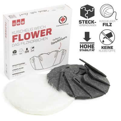 Canadian Cat Company Katzenbett FLOWER aus Filz