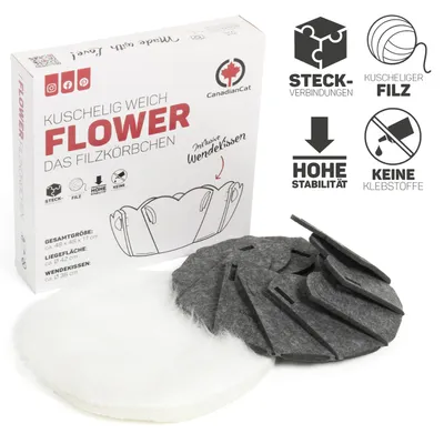 Canadian Cat Company Katzenbett FLOWER aus Filz