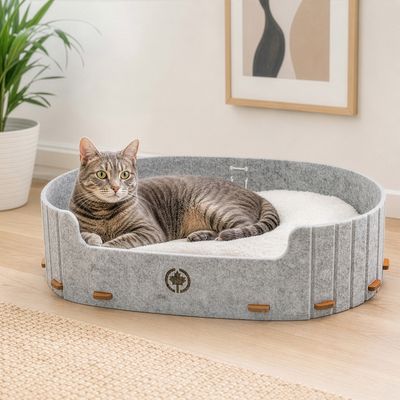 Canadian Cat Company Katzenbett SENNA aus Filz mit Kissen