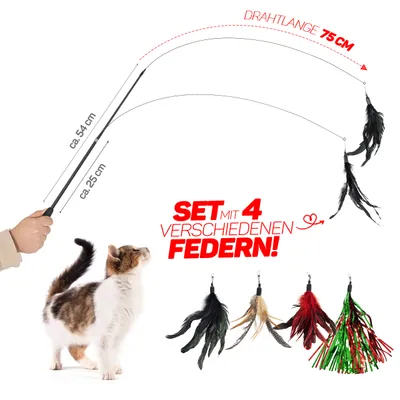 Canadian Cat Company Teleskop Katzenangel-Set mit 4 Wedeln Canadian Cat Company Teleskop Katzenangel-Set mit 4 Wedeln