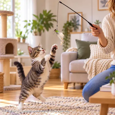Canadian Cat Company 2er-Set Katzenangel-Anhänger Würmchen mit Feder