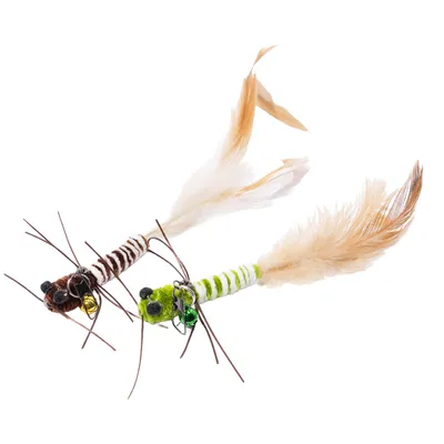 Canadian Cat Company 2er-Set Katzenangel-Anhänger Würmchen mit Feder Canadian Cat Company 2er-Set Katzenangel-Anhänger Würmchen mit Feder