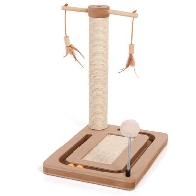 Canadian Cat Company Kratzstamm PLAYTOP Katzenspielplatz mit Spielschiene