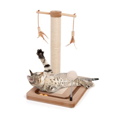 Canadian Cat Company Kratzstamm PLAYTOP Katzenspielplatz mit Spielschiene