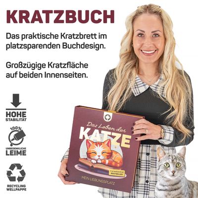 Canadian Cat Company Kratzbrett in Buchform mit 2 Kratzflächen