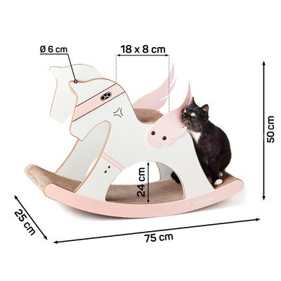 Canadian Cat Company Kratzmöbel UNICORN Einhorn-Wippe Kratzbrett
