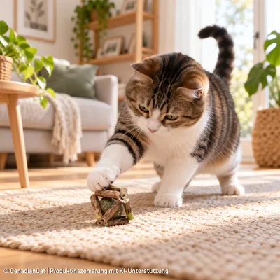 Canadian Cat Company Katzenspielzeug aus Matatabi Prisma mit Catnip-Kugeln Canadian Cat Company Katzenspielzeug aus Matatabi Prisma mit Catnip-Kugeln