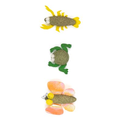 Canadian Cat Company Katzenspielzeug 3er-Set Katzenminze Frosch