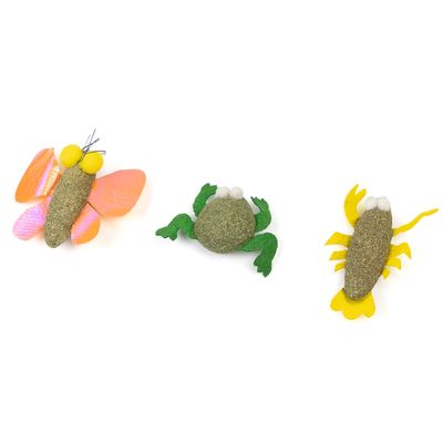 Canadian Cat Company Katzenspielzeug 3er-Set Katzenminze Frosch