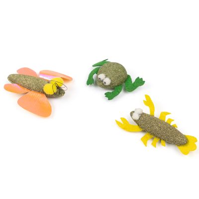 Canadian Cat Company Katzenspielzeug 3er-Set Katzenminze Frosch