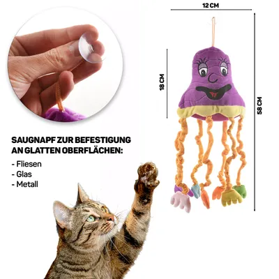 Canadian Cat Company Katzenspielzeug HAPPY KRAKE mit sieben Armen