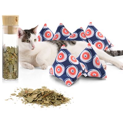 Canadian Cat Company Schmusekissen 6er-Set Katzenminze Pyramide XL
