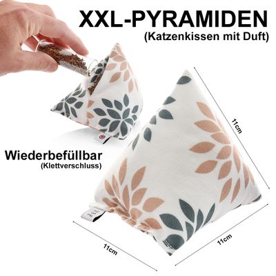 Canadian Cat Company Schmusekissen 6er-Set Katzenminze & Baldrian Pyramide