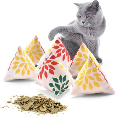 Canadian Cat Company Schmusekissen 6er-Set Katzenminze Pyramide XL