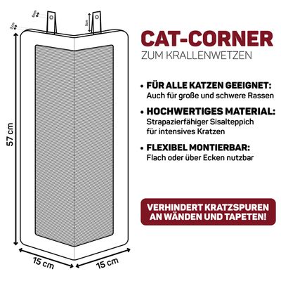 Canadian Cat Company Kratzbrett für Wand & Ecke - SCRATCH CORNER
