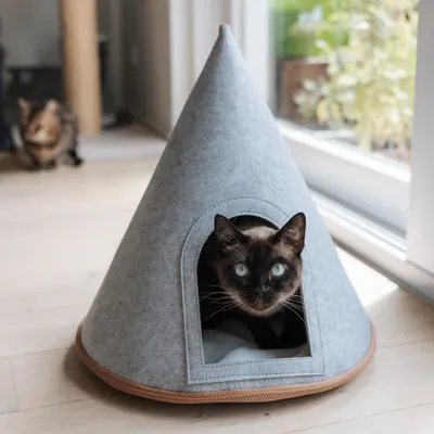 Canadian Cat Company Katzenhöhle CONE aus Filz inkl. Flauschkissen Canadian Cat Company Katzenhöhle CONE aus Filz inkl. Flauschkissen