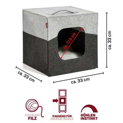Canadian Cat Company FILZWÜRFEL aus Filz inkl. Flauschkissen Canadian Cat Company FILZWÜRFEL aus Filz inkl. Flauschkissen