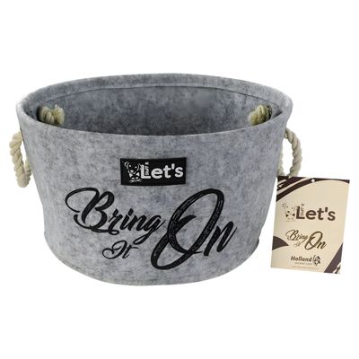Lets Stuff It Bring it On Spielzeugaufbewahrung für Hunde grau